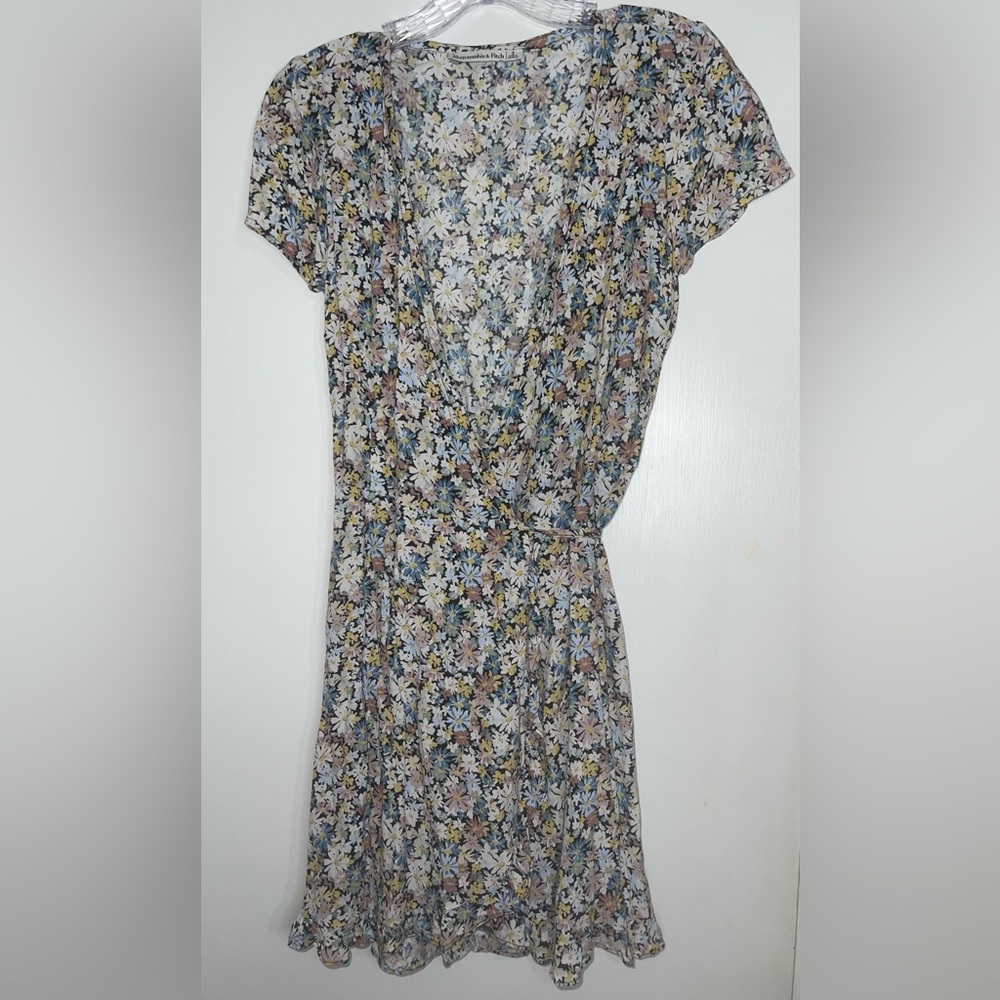Abercrombie & Fitch Floral Mini Wrap Dress - Multicolor - Size S